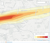 Screenshot: Weddingweiser (mit Material Tagesspiegel/OSM) tegel lärmkarte wedding gesundbrunnen