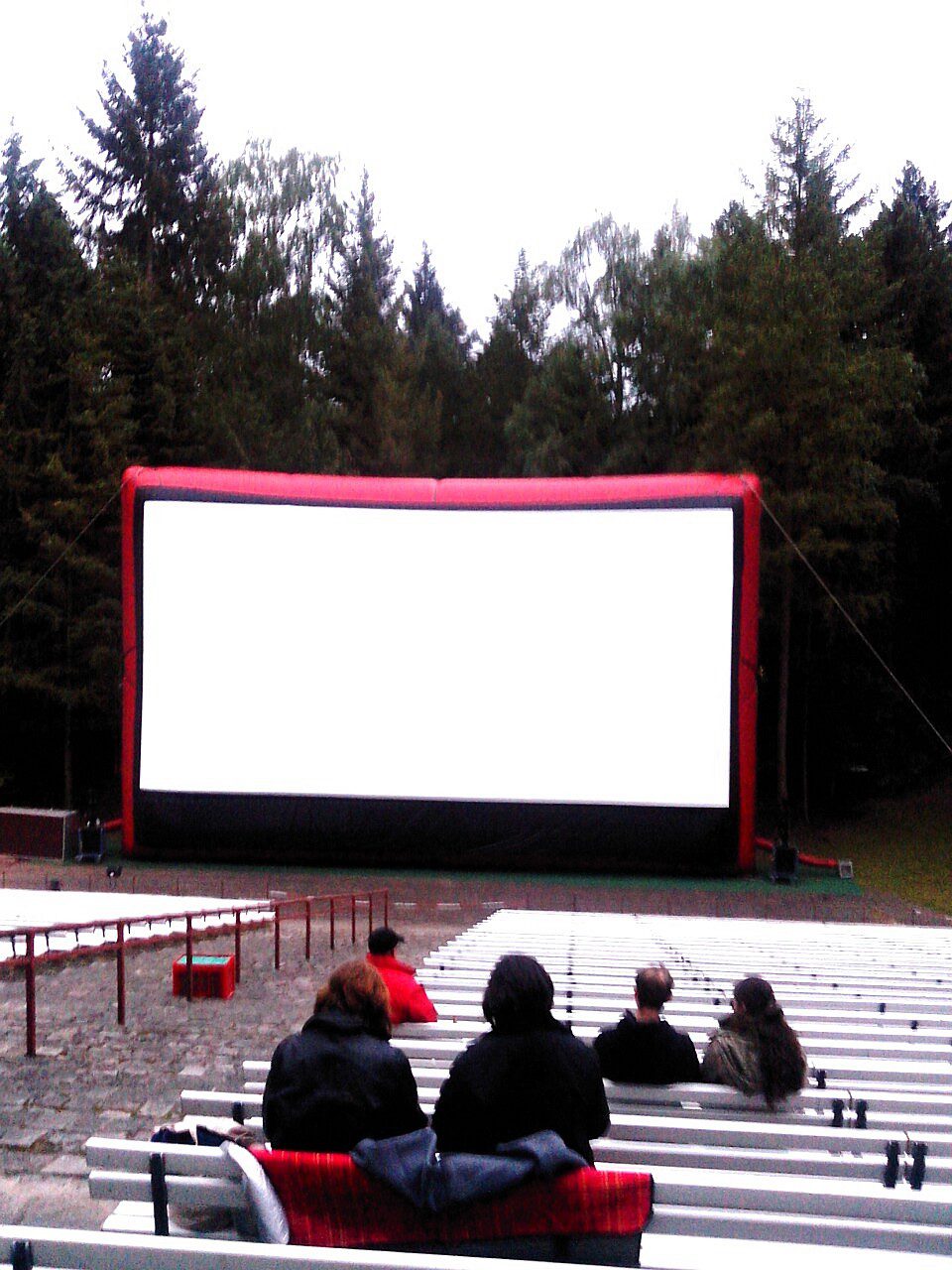 Freiluftkino Leinwand