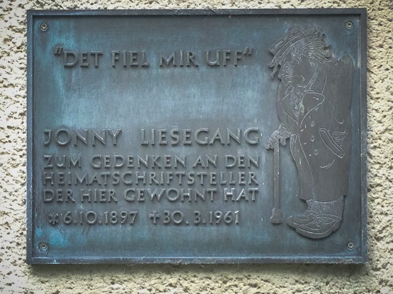 Gedenktafel Jonny Liesegang