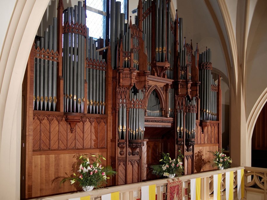 Die Hill-Orgel in der St. Afra-Kirche in der Graunstraße. Foto: Institut St. Philipp Neri Berlin