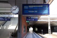 Bahnhofsuhr im Bahnhof Gesundbrunnen. Foto: Hensel