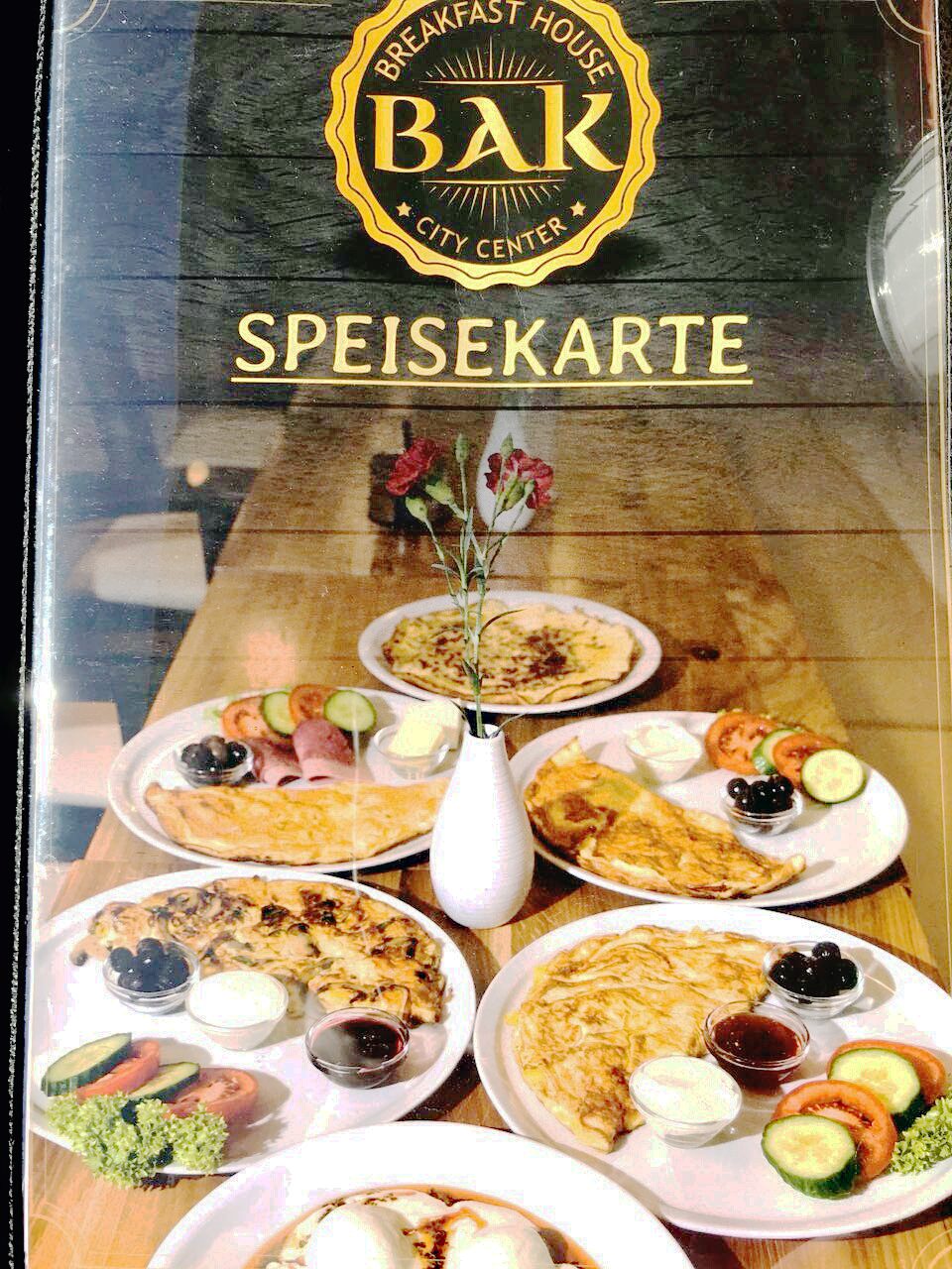 Die Speisekarte des Frühstückscafés in der Prinzenallee. Foto: Stöckel