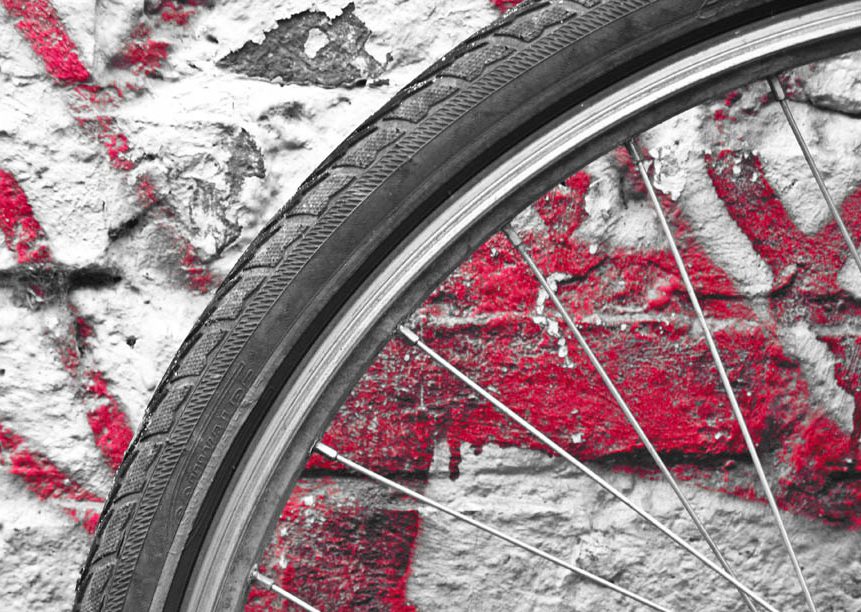 Reifen; Fahrrad. Foto: Sulamith Sallmann