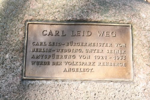 Erinnerungstafel Carl Leid
