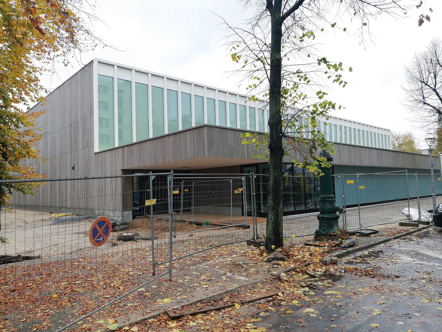 Baustelle Vineta-Sporthalle am 5. November 2021