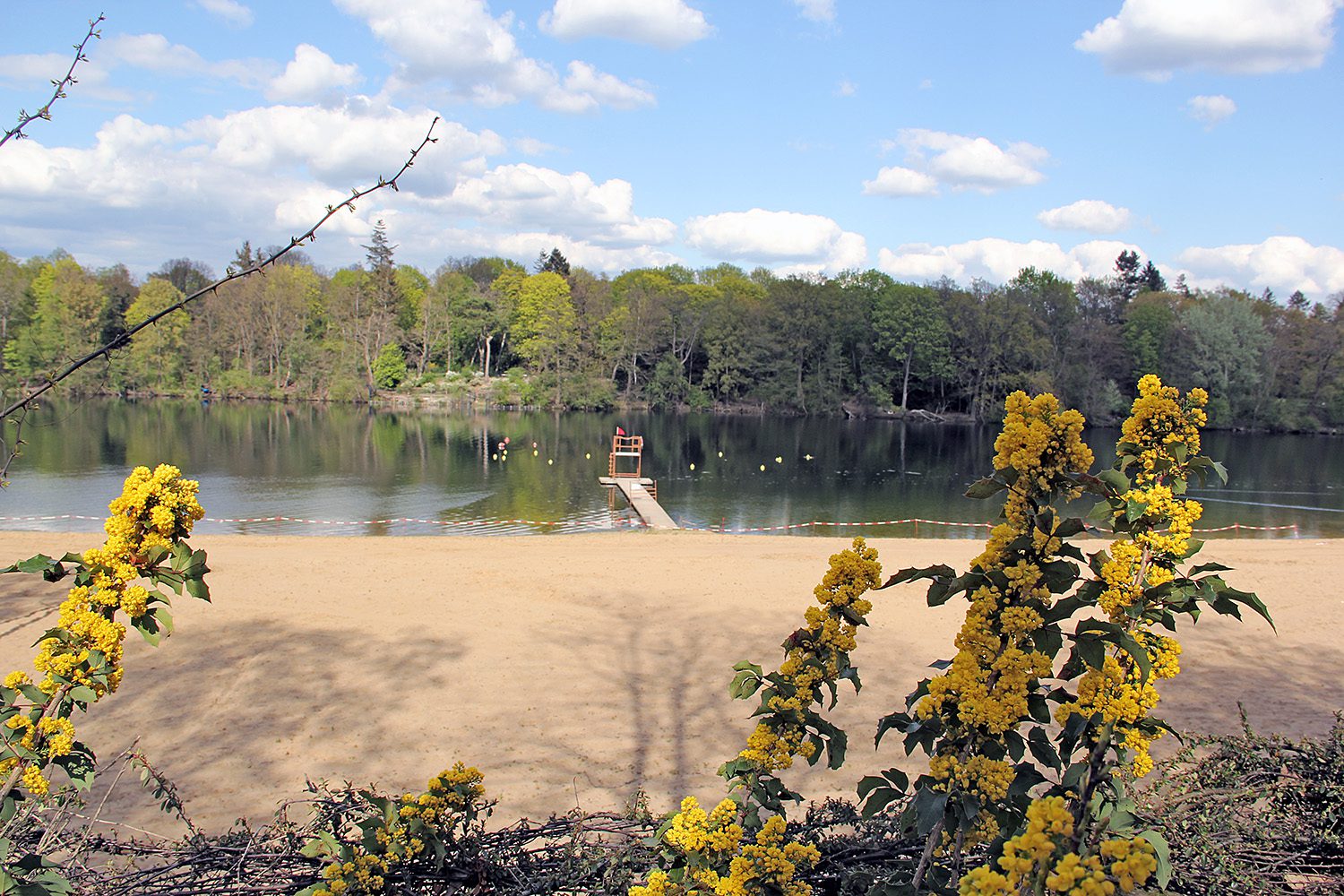 Das Strandbad Plötzensee kurz vor Beginn der Badesaison im April 2022. Foto: Hensel