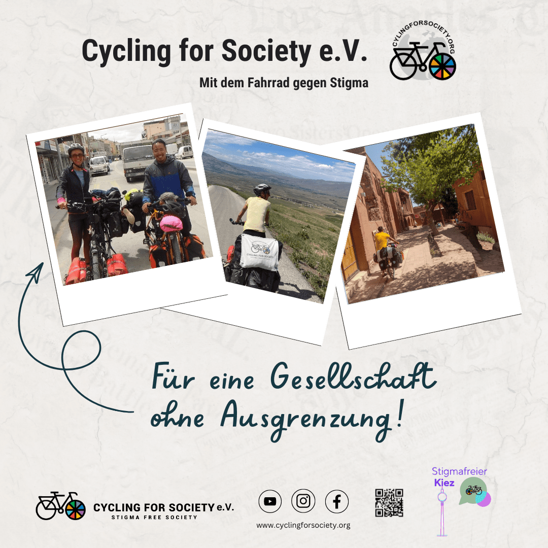 Flyer Stigmafreier Kiez. Grafik: Cycling for Society e.V.