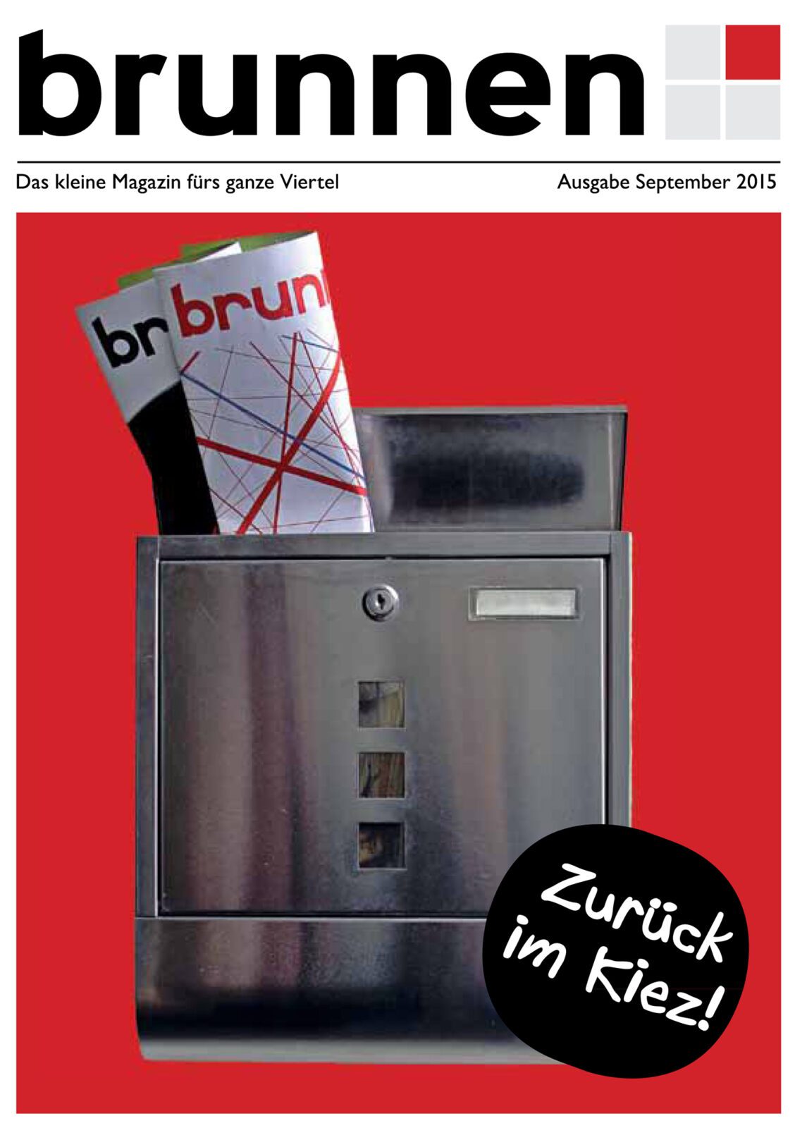Cover der ersten Ausgabe des Kiezmagazins "brunnen". Grafik: Bürgerredaktion