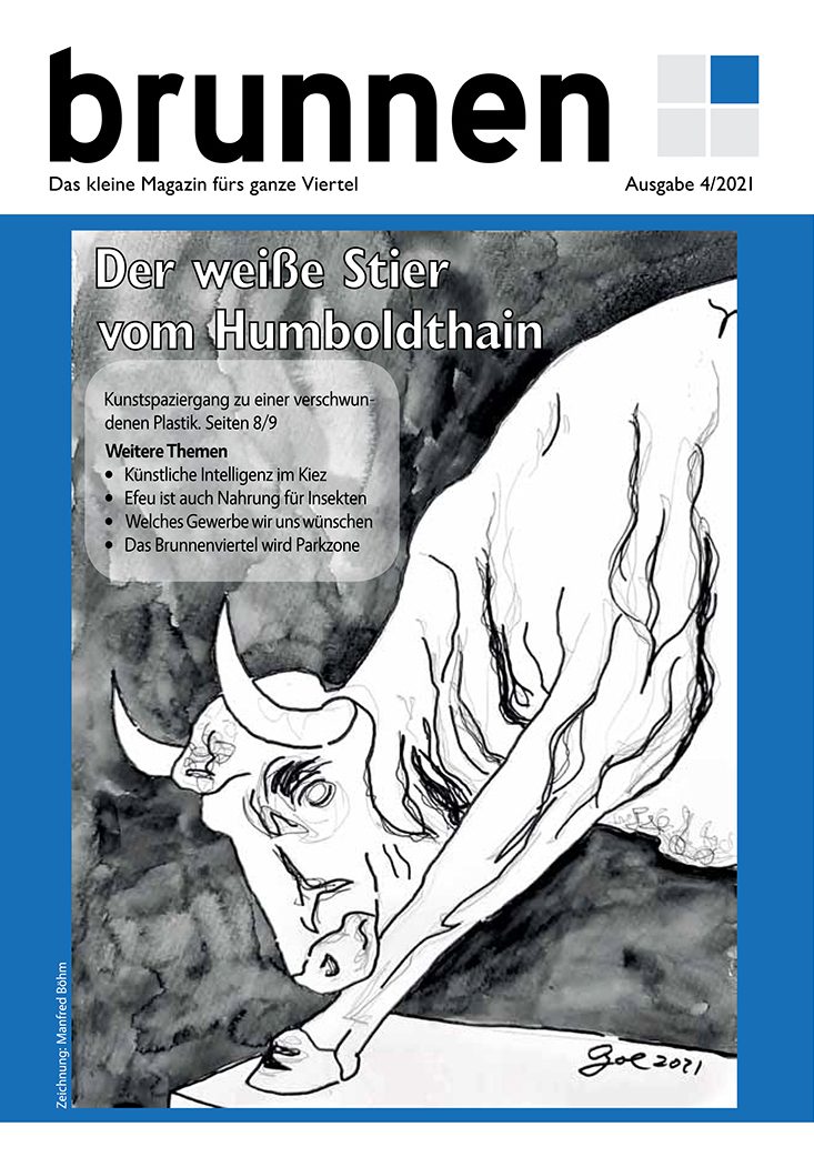 Die Ausgabe mit dem Stier, die die Suche nach der Marmorskulptur auslöste. Grafik: Bürgerredaktion