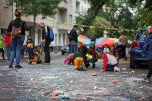 temporäre Spielstraße in der Glasgower Straße (C) Martina Özdemir