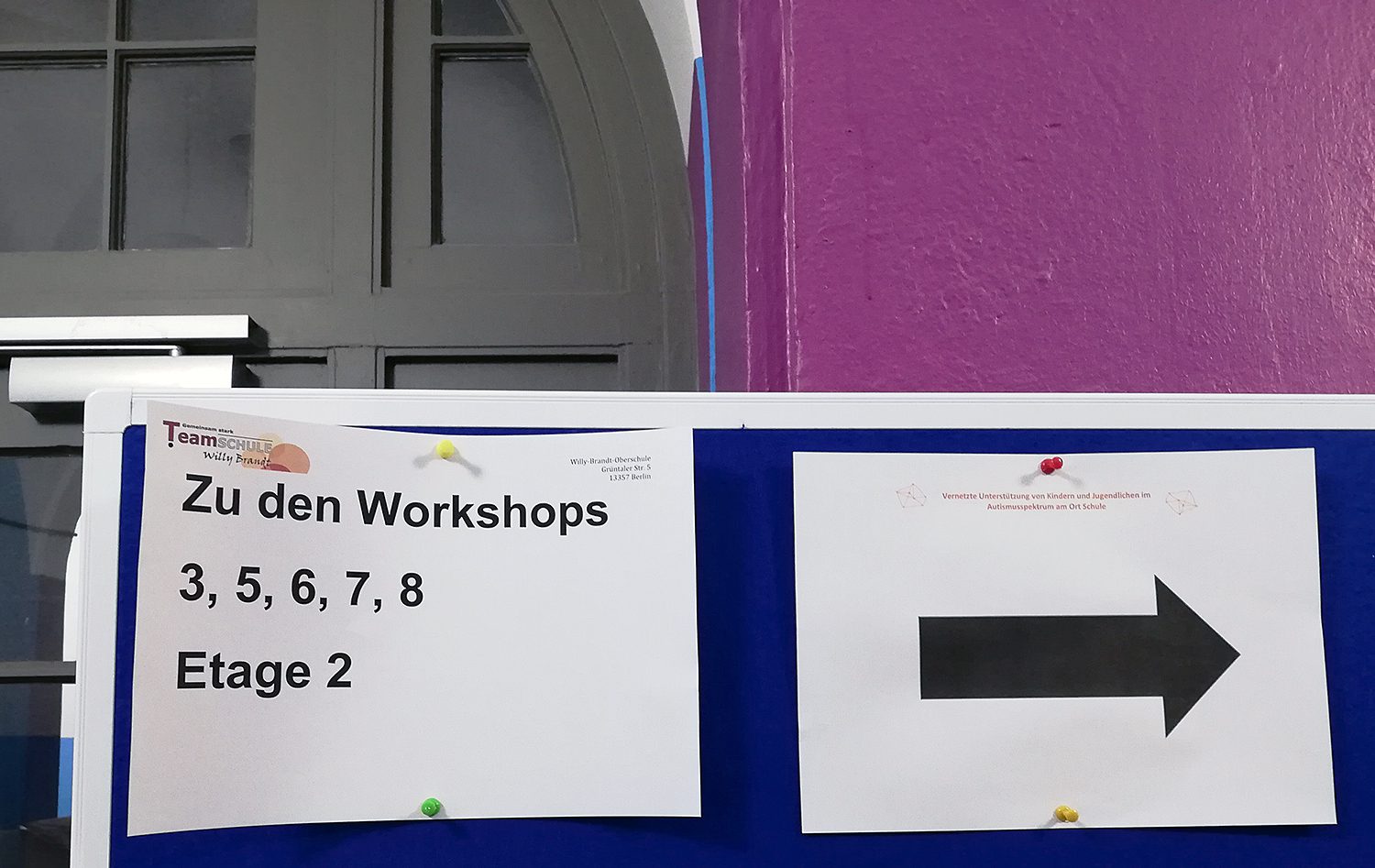 Die insgesamt elf Workshops verteilten sich über mehrere Etagen der Schule. Foto: Hensel