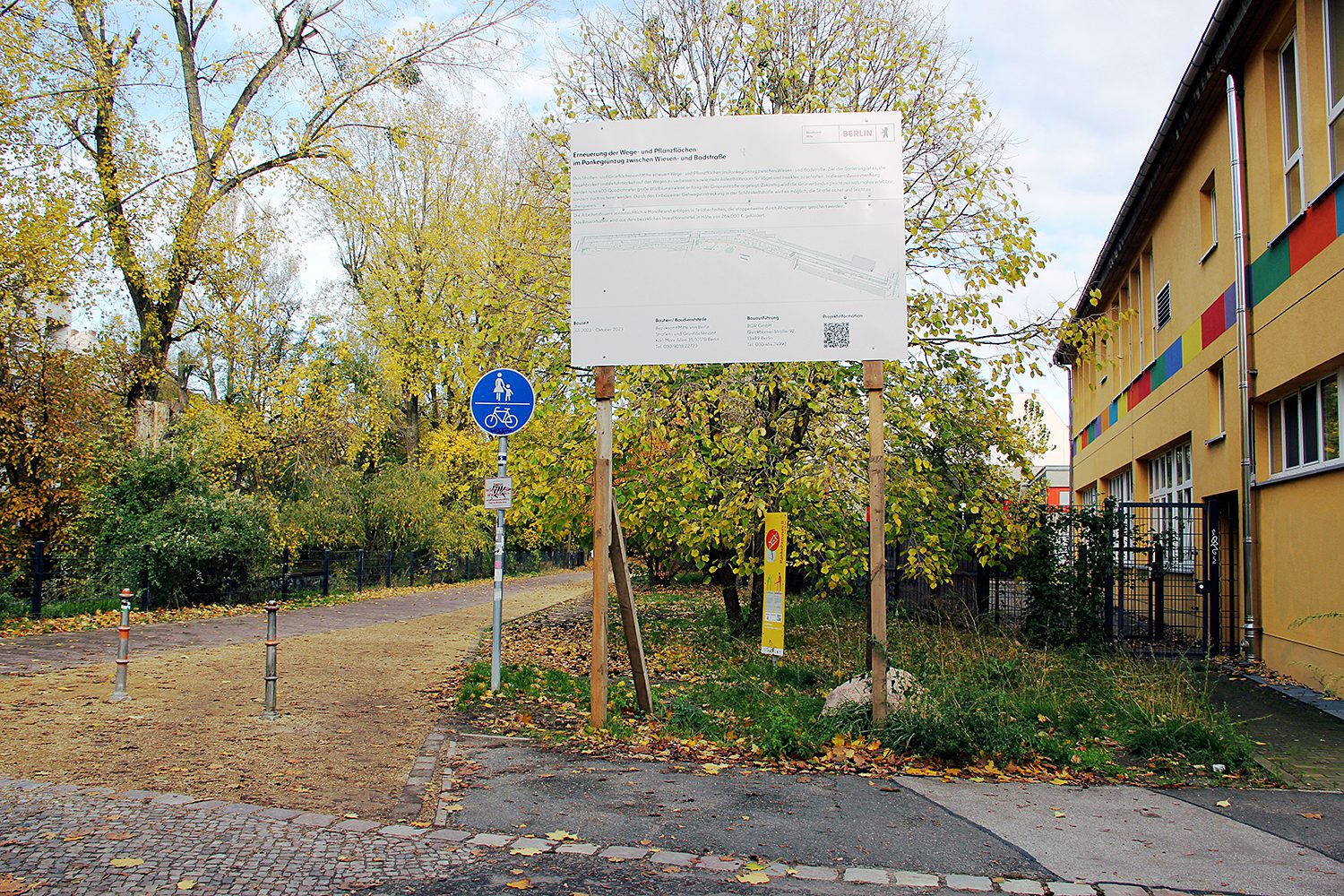 Pankeweg an der Wiesestraße. Hier beginnt der Bereich, der überarbeitet wurde/wird. Foto: Hensel