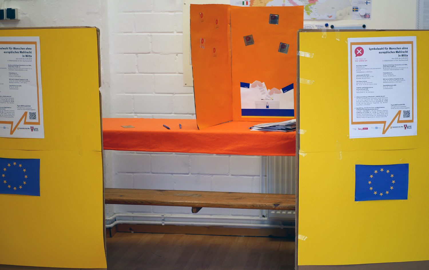 Symbolwahl: Ein Wahllokal in der Fabrik Osloer Straße bei einer früheren Symbolwahl. Foto: Fabrik Osloer Straße