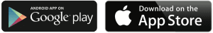 Link zu Google Play und Apple AppStore